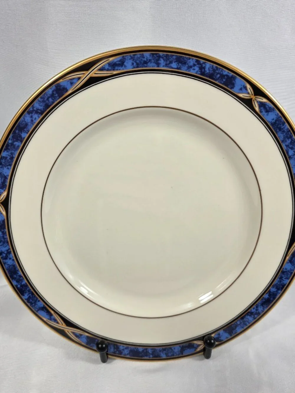 Lenox Mountain View American Home Salad Plate Blue Marble Rim